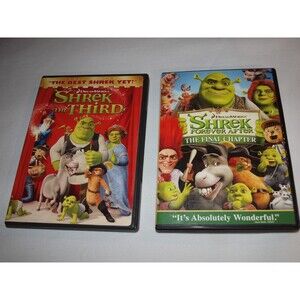 Shrek the Third 3rd and Shrek Forever DVD's Set Mike Meyers